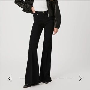 NEW PAIGE BLACK JEANS - NEVER WORN - Black Charlie Flare Jeans, Size 26